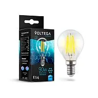 Лампа светодиодная Voltega E14 6,5W 4000K прозрачная VG10-G45E14cold9W-F 7137 